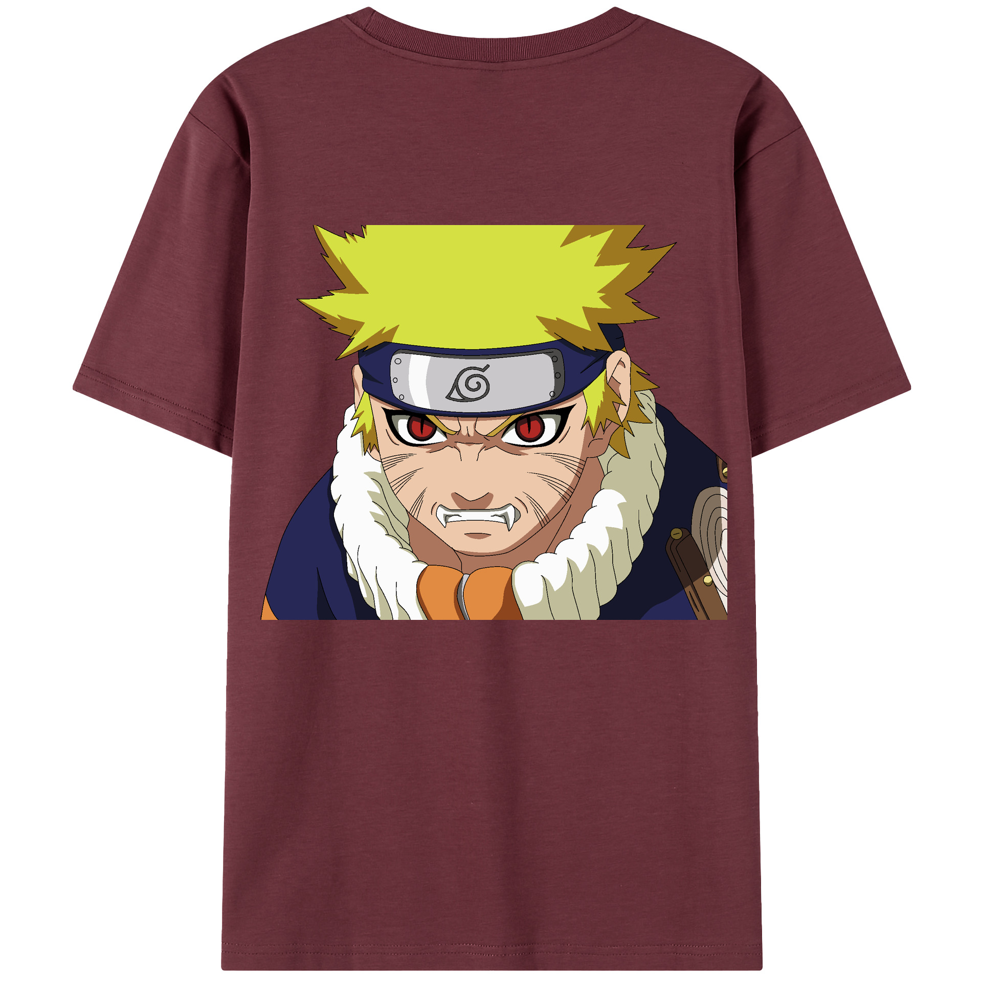 （画像用） NARUTO -ナルト- うずまき ナルト Uzumaki Naruto 綿100％半袖Tシャツ（背面プリント）